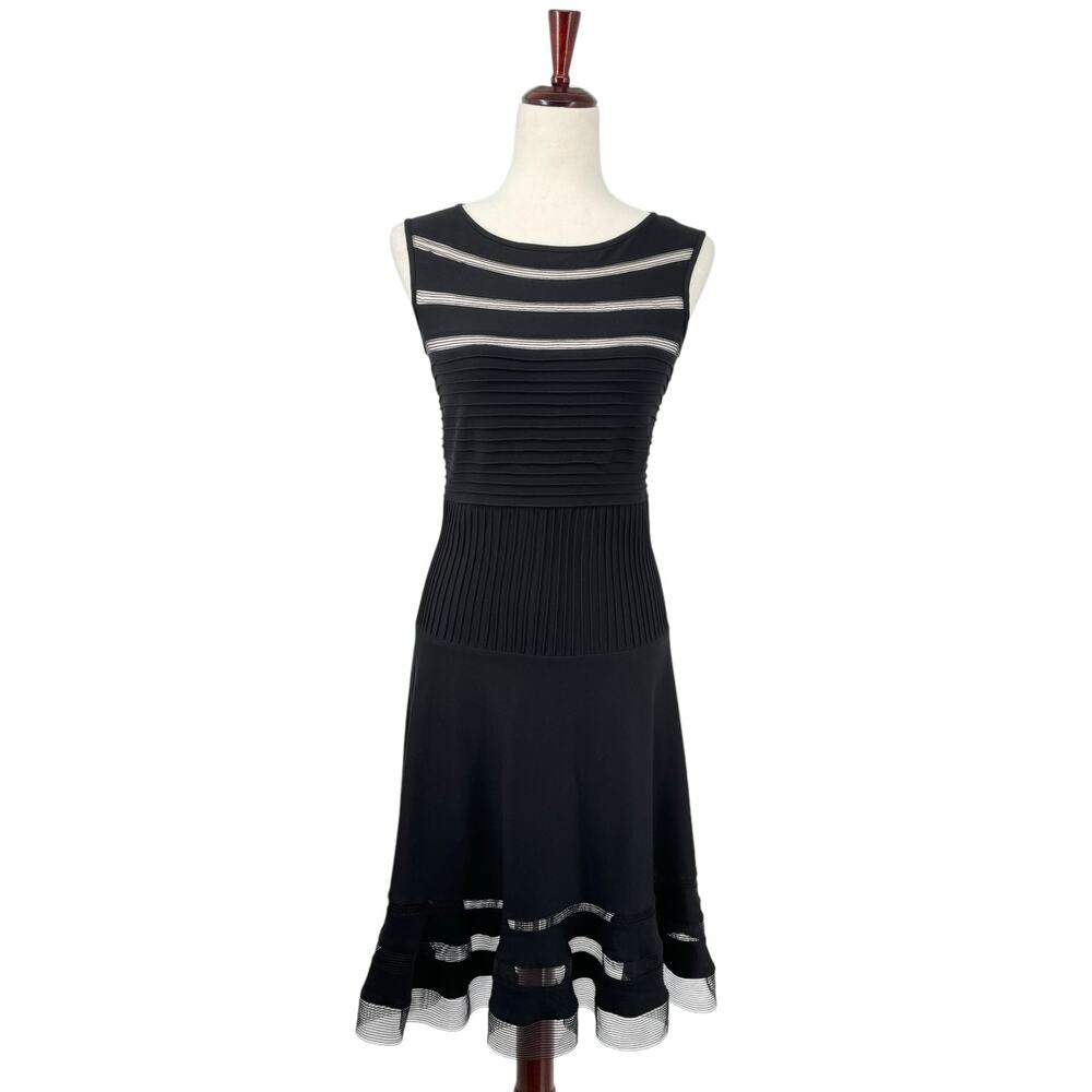 Tadashi Shoji Little‎ Black Dress Small 6L799M Formal Evening Party Fit Flare